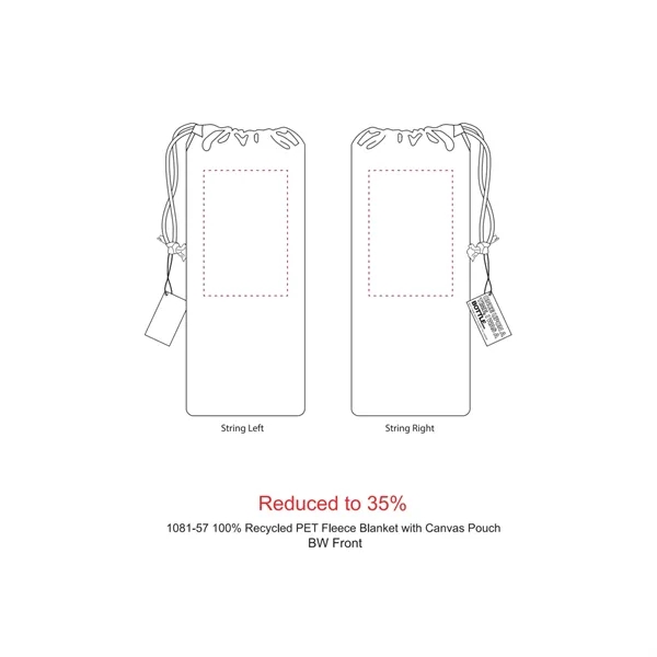 100% Recycled PET Fleece Blanket with RPET Pouch - 100% Recycled PET Fleece Blanket with RPET Pouch - Image 1 of 17