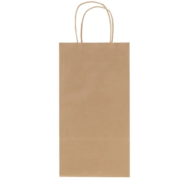 Recycled Natural Kraft Shopping Bag Two Wine Bottle Size - Recycled Natural Kraft Shopping Bag Two Wine Bottle Size - Image 1 of 1