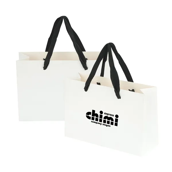 Custom logo recycle white kraft paper clothing shopping bag - Custom logo recycle white kraft paper clothing shopping bag - Image 0 of 4