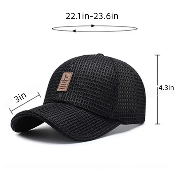 Men's Adjustable Mesh Breathable Sun Baseball Cap - Men's Adjustable Mesh Breathable Sun Baseball Cap - Image 1 of 4