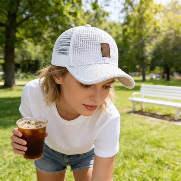 Men's Adjustable Mesh Breathable Sun Baseball Cap - Men's Adjustable Mesh Breathable Sun Baseball Cap - Image 4 of 4