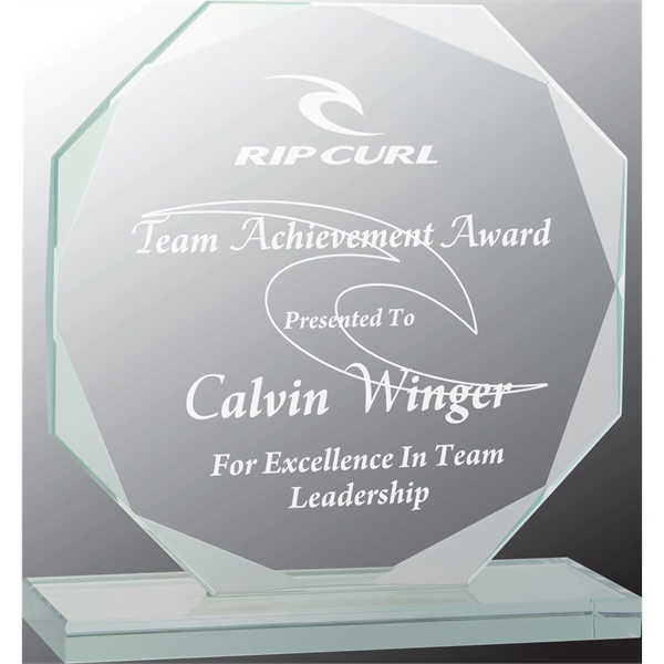 Octagon Jade Glass Award - Octagon Jade Glass Award - Image 1 of 3