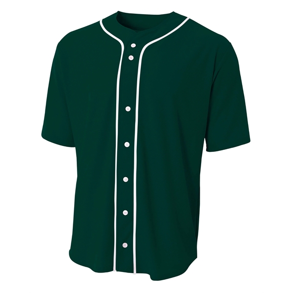 A4 Short Sleeve Full Button Baseball Top - A4 Short Sleeve Full Button Baseball Top - Image 1 of 68