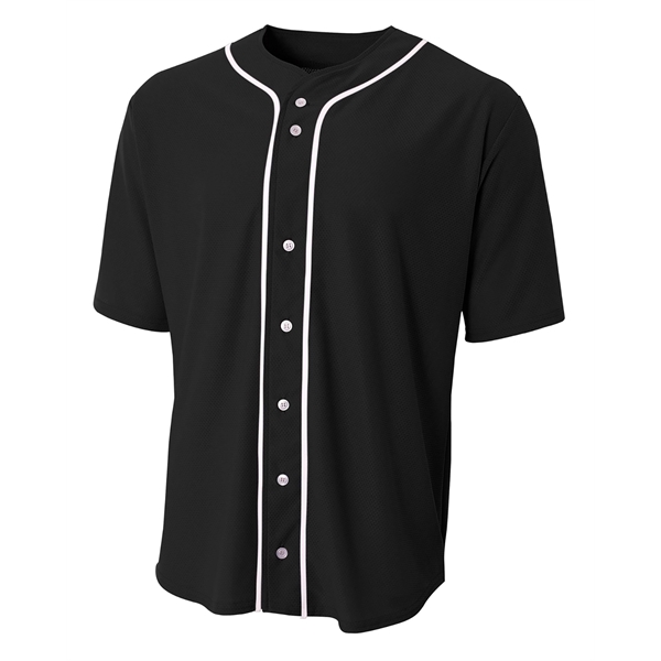 A4 Short Sleeve Full Button Baseball Top - A4 Short Sleeve Full Button Baseball Top - Image 2 of 68