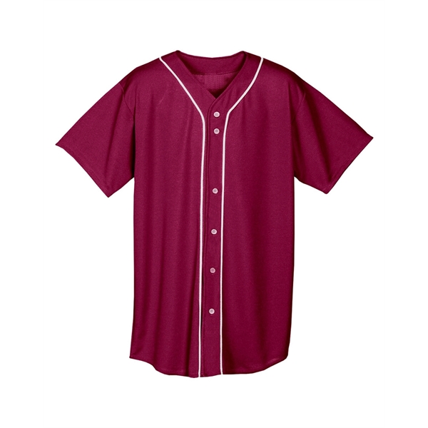 A4 Youth Short Sleeve Full Button Baseball Jersey - A4 Youth Short Sleeve Full Button Baseball Jersey - Image 6 of 72