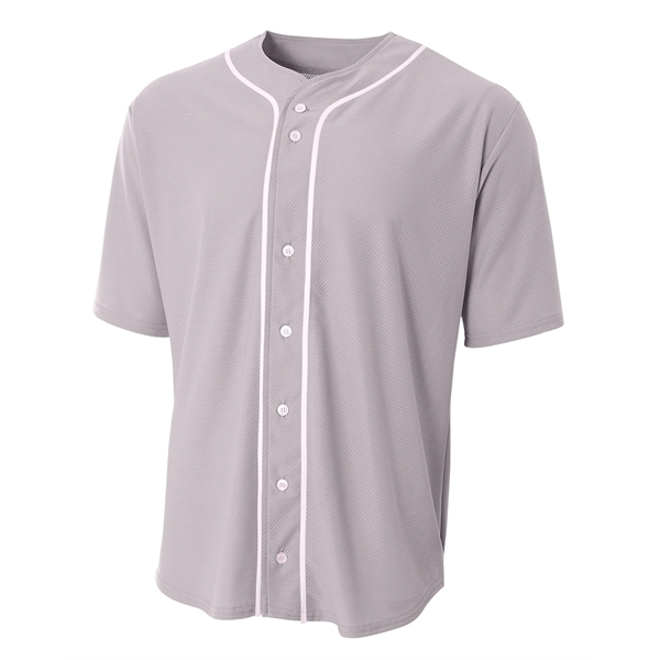 A4 Youth Short Sleeve Full Button Baseball Jersey - A4 Youth Short Sleeve Full Button Baseball Jersey - Image 8 of 72