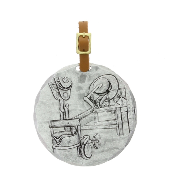 Wexford Round Metal Luggage Tag - Wexford Round Metal Luggage Tag - Image 6 of 6