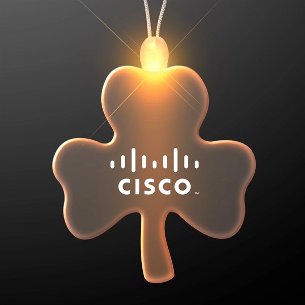 Acrylic Big Shamrock Shape Necklace with LED - Acrylic Big Shamrock Shape Necklace with LED - Image 7 of 9