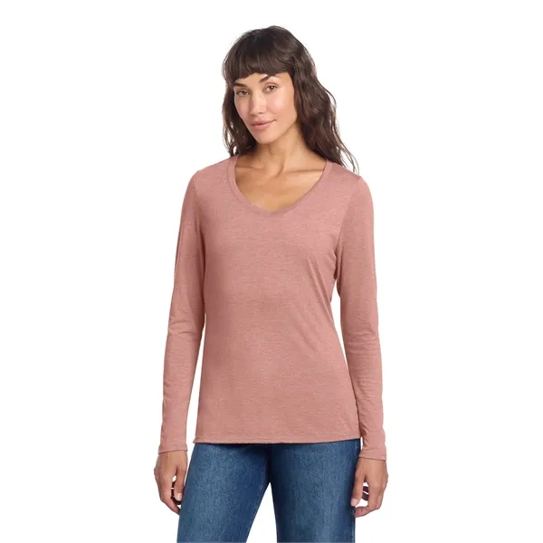 District Women's Perfect Tri Long Sleeve V-Neck Tee - District Women's Perfect Tri Long Sleeve V-Neck Tee - Image 4 of 34