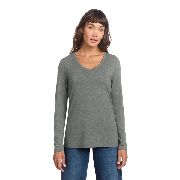 District Women's Perfect Tri Long Sleeve V-Neck Tee - District Women's Perfect Tri Long Sleeve V-Neck Tee - Image 9 of 34