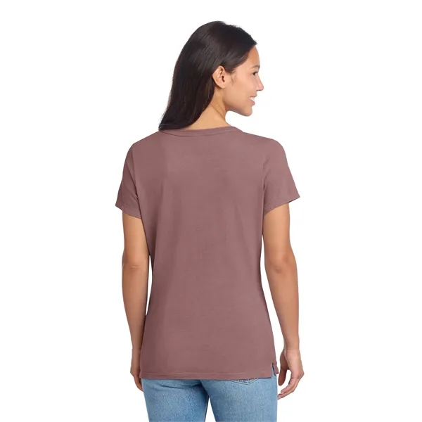 Port & Co Women's Beach Wash Garment-Dyed V-Neck Tee - Port & Co Women's Beach Wash Garment-Dyed V-Neck Tee - Image 7 of 34