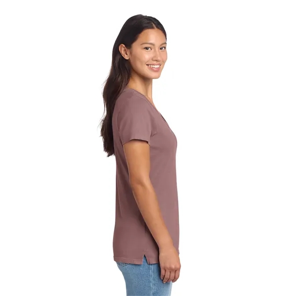 Port & Co Women's Beach Wash Garment-Dyed V-Neck Tee - Port & Co Women's Beach Wash Garment-Dyed V-Neck Tee - Image 9 of 34