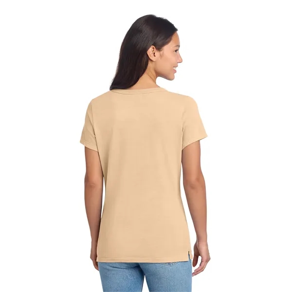 Port & Co Women's Beach Wash Garment-Dyed V-Neck Tee - Port & Co Women's Beach Wash Garment-Dyed V-Neck Tee - Image 12 of 34