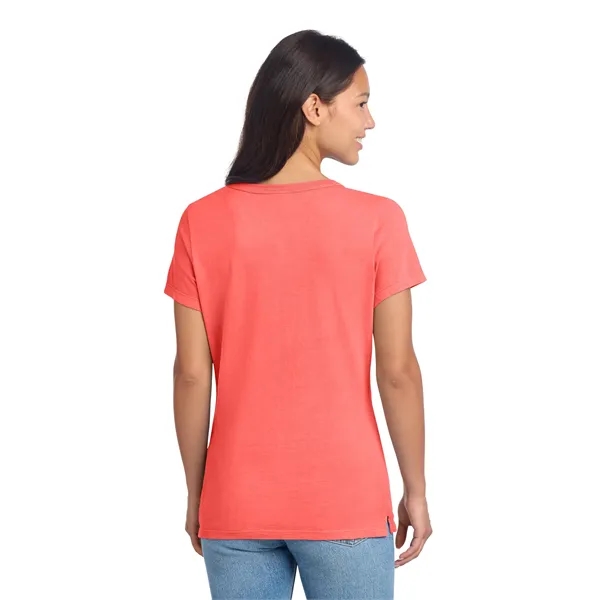 Port & Co Women's Beach Wash Garment-Dyed V-Neck Tee - Port & Co Women's Beach Wash Garment-Dyed V-Neck Tee - Image 14 of 34