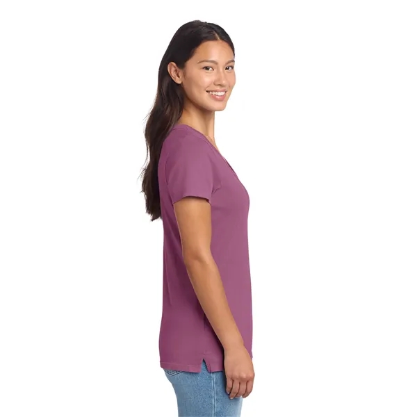 Port & Co Women's Beach Wash Garment-Dyed V-Neck Tee - Port & Co Women's Beach Wash Garment-Dyed V-Neck Tee - Image 21 of 34