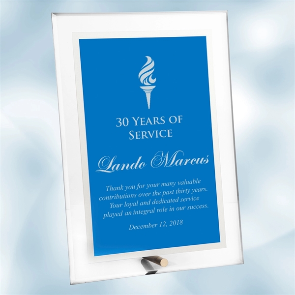 Acrylic Blue Complex Plaque