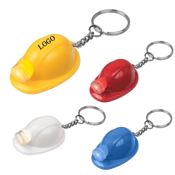 Safety Helmet LED Light Up Flashlight Keychain - Safety Helmet LED Light Up Flashlight Keychain - Image 3 of 5