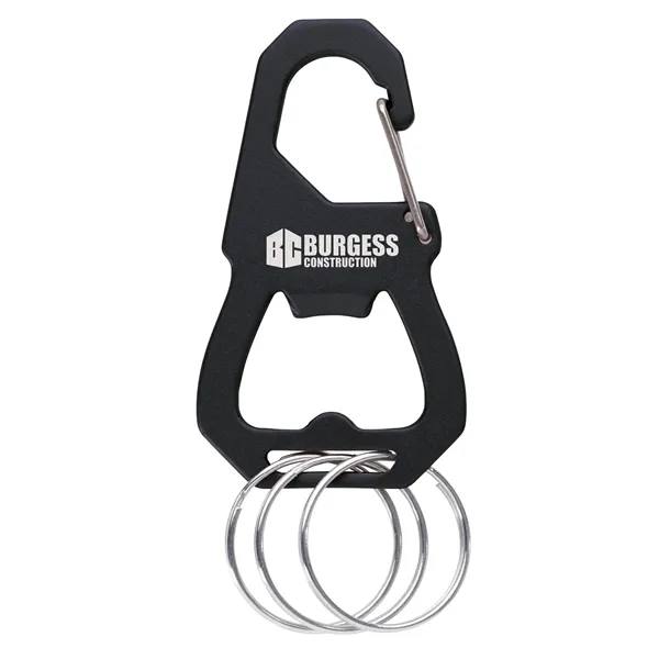 3 Keyring Carabiner with Bottle Opener - 3 Keyring Carabiner with Bottle Opener - Image 1 of 8