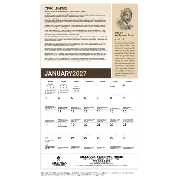 Triumph® Calendars African-American Heritage: Dr. Martin ... - Triumph® Calendars African-American Heritage: Dr. Martin ... - Image 10 of 11