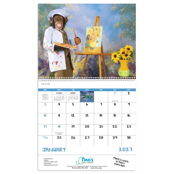 Good Value™ Monkey Mischief - Spiral Calendar - Good Value™ Monkey Mischief - Spiral Calendar - Image 8 of 30