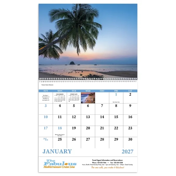 Good Value™ Beach Paradise - Spiral Calendar - Good Value™ Beach Paradise - Spiral Calendar - Image 10 of 31