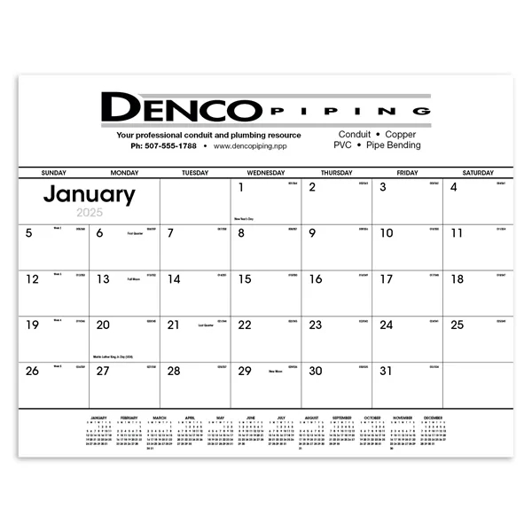 Triumph® Calendars Black & White Desk Pad