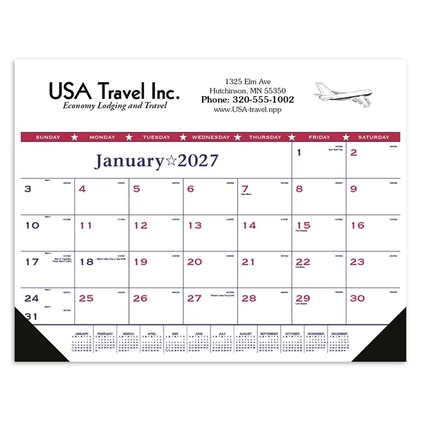 Triumph® Calendars Patriotic Desk Pad with Vinyl Corners - Triumph® Calendars Patriotic Desk Pad with Vinyl Corners - Image 1 of 13