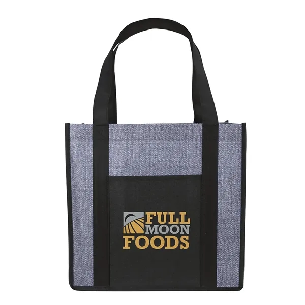 Good Value™ Laminated Heathered Non-Woven Grocery Tote - Good Value™ Laminated Heathered Non-Woven Grocery Tote - Image 0 of 3