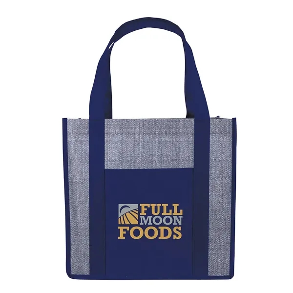 Good Value™ Laminated Heathered Non-Woven Grocery Tote - Good Value™ Laminated Heathered Non-Woven Grocery Tote - Image 1 of 3