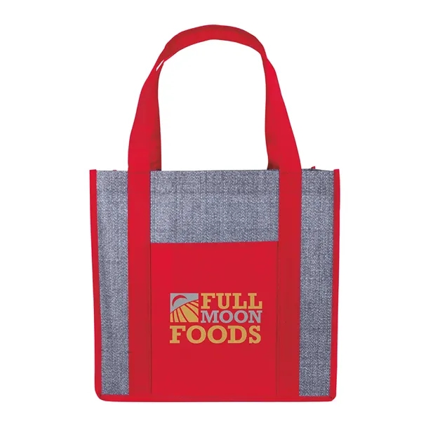 Good Value™ Laminated Heathered Non-Woven Grocery Tote - Good Value™ Laminated Heathered Non-Woven Grocery Tote - Image 2 of 3