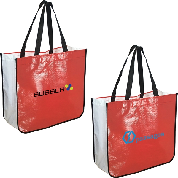 Extra Large Laminated Shopping Tote Bag - Extra Large Laminated Shopping Tote Bag - Image 2 of 4