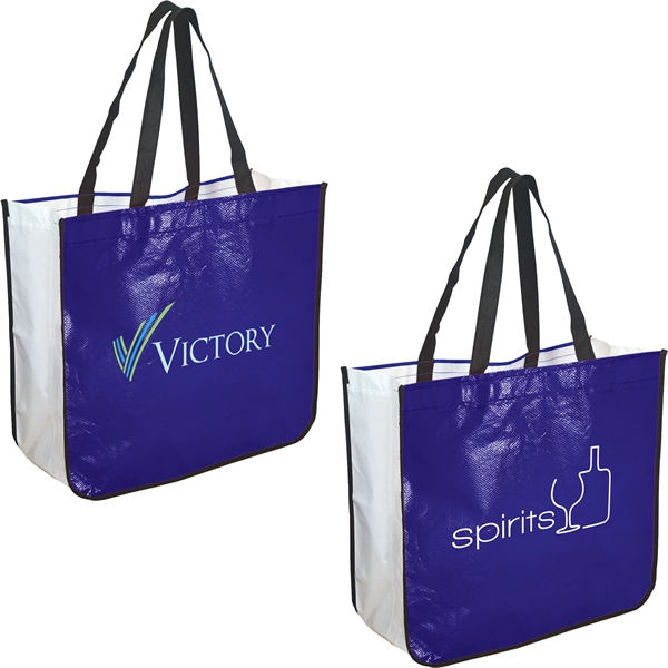 Extra Large Laminated Shopping Tote Bag - Extra Large Laminated Shopping Tote Bag - Image 3 of 4