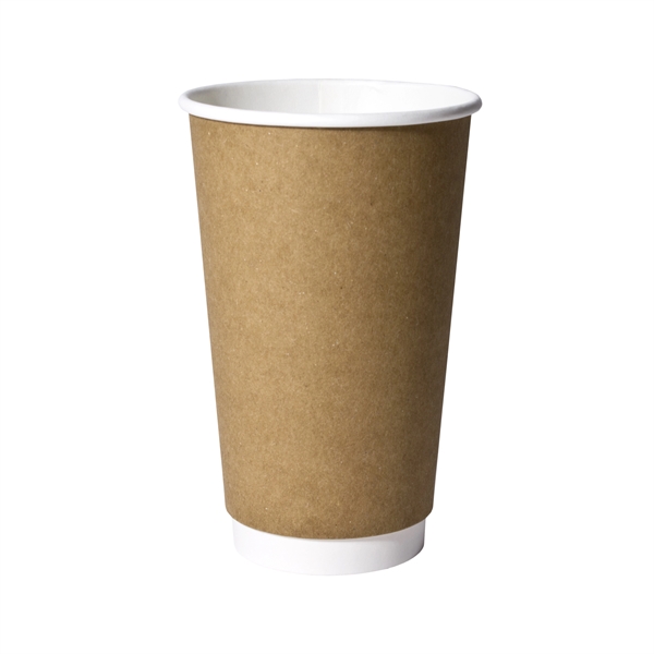 12 oz Kraft Double Wall Paper Hot Cup | 500/Case