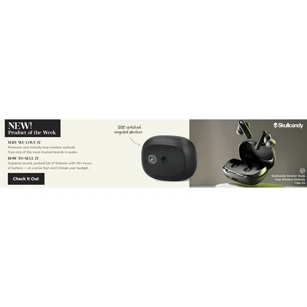 Skullcandy Smokin' Buds True Wireless Earbuds - Skullcandy Smokin' Buds True Wireless Earbuds - Image 7 of 28