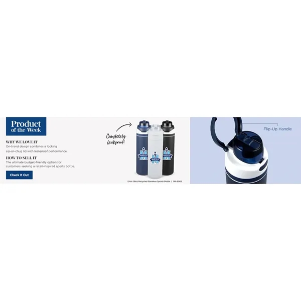 Elvin 28oz Recycled Stainless Flip Straw Bottle - Elvin 28oz Recycled Stainless Flip Straw Bottle - Image 1 of 48