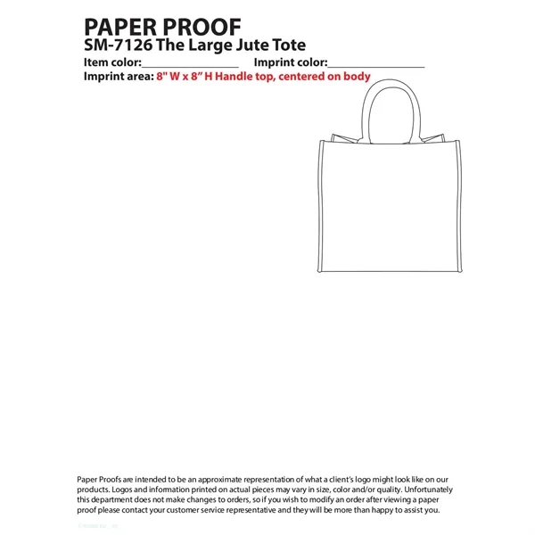 Large Jute Tote - Large Jute Tote - Image 1 of 13