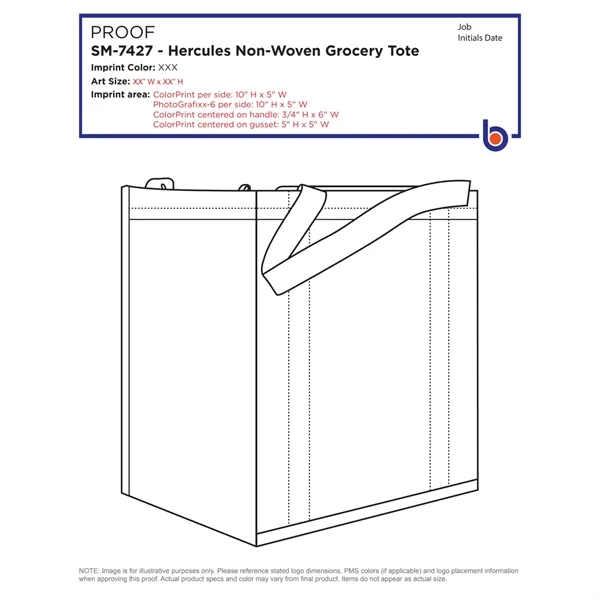 Hercules Non-Woven Grocery Tote - Hercules Non-Woven Grocery Tote - Image 1 of 76