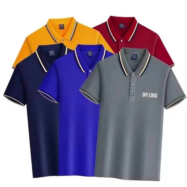 Custom Logo Short Sleeves Polo Shirts - Custom Logo Short Sleeves Polo Shirts - Image 1 of 5