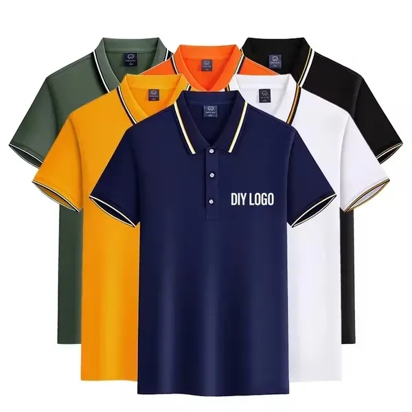 Custom Logo Short Sleeves Polo Shirts - Custom Logo Short Sleeves Polo Shirts - Image 2 of 5