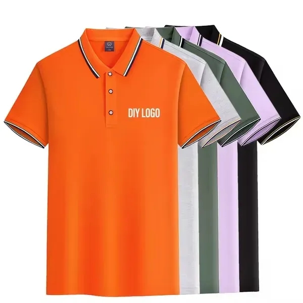 Custom Logo Short Sleeves Polo Shirts - Custom Logo Short Sleeves Polo Shirts - Image 4 of 5