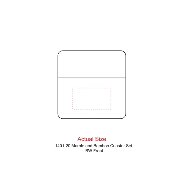 Marble and Bamboo Coaster Set - Marble and Bamboo Coaster Set - Image 1 of 10