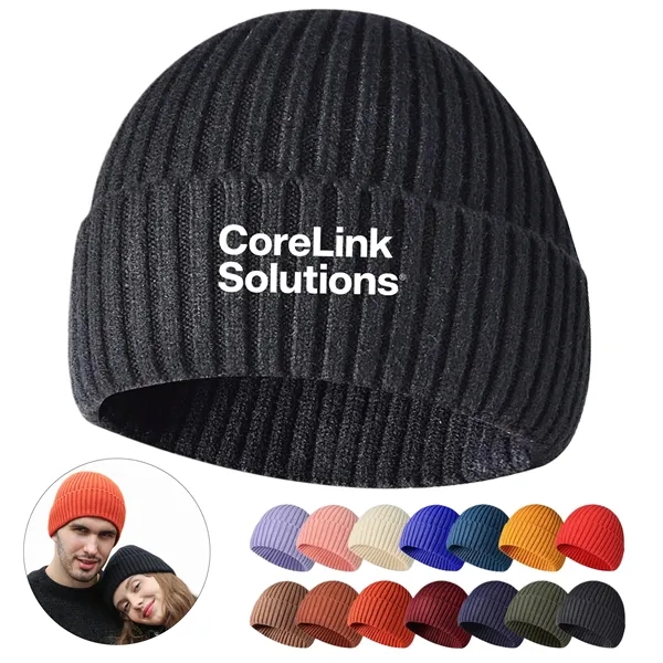 Winter Beanie Knit Hat With Cuffed Design Unisex Warm Fit - Winter Beanie Knit Hat With Cuffed Design Unisex Warm Fit - Image 0 of 23