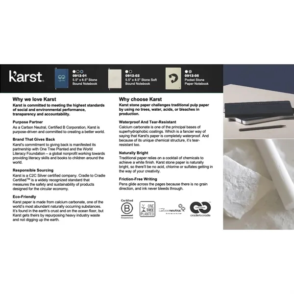 Karst 5.5" x 8.5" Stone Bound Notebook - Karst 5.5" x 8.5" Stone Bound Notebook - Image 3 of 46
