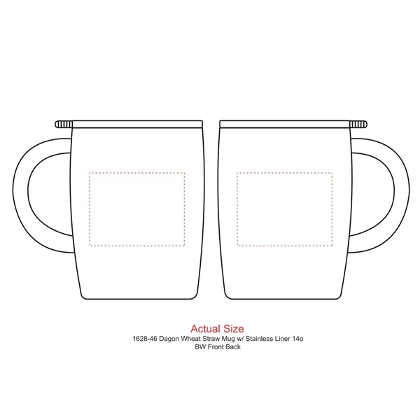 Dagon Wheat Straw Mug w/ Stainless Liner 14oz - Dagon Wheat Straw Mug w/ Stainless Liner 14oz - Image 1 of 6