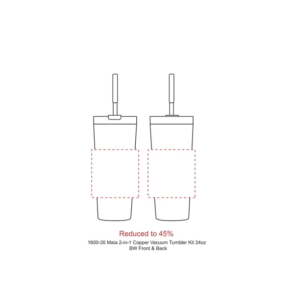 Maia 2-in-1 Copper Vacuum Tumbler Kit 24oz - Maia 2-in-1 Copper Vacuum Tumbler Kit 24oz - Image 3 of 21