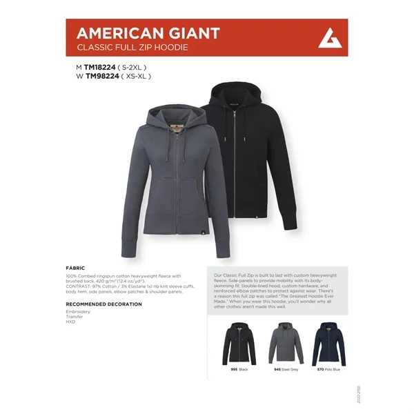 American Giant Classic Full Zip Hoody - Men's - American Giant Classic Full Zip Hoody - Men's - Image 1 of 29