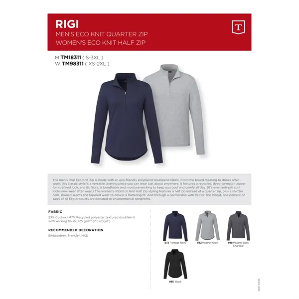 Men's RIGI Eco Knit Quarter Zip - Men's RIGI Eco Knit Quarter Zip - Image 1 of 22