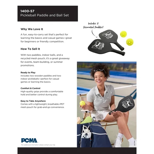 Pickleball Paddle and Ball Set - Pickleball Paddle and Ball Set - Image 5 of 8