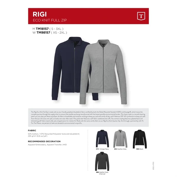 RIGI Eco Knit Full Zip - Men's - RIGI Eco Knit Full Zip - Men's - Image 1 of 23