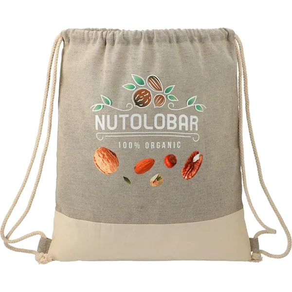 Split Recycled Cotton Drawstring Bag - Split Recycled Cotton Drawstring Bag - Image 0 of 2
